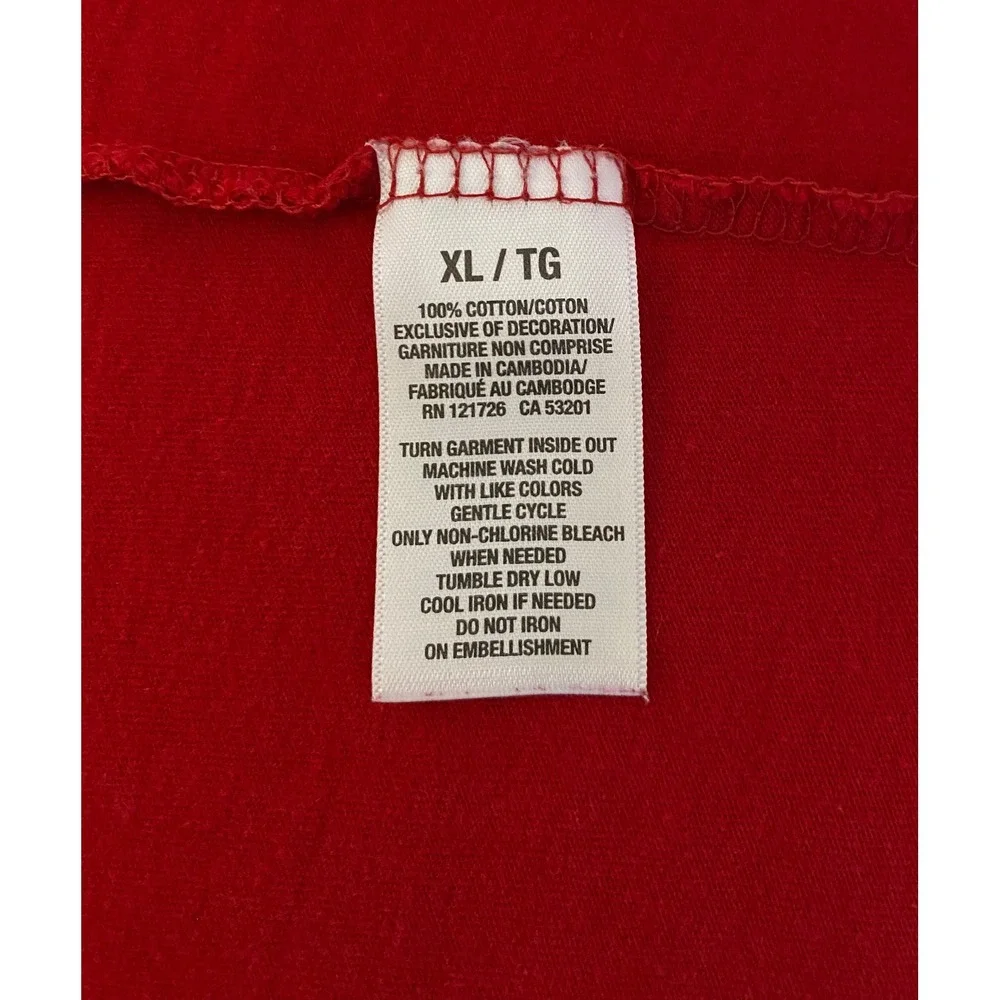 Aeropostale Mens Red Graphic Logo T-Shirt Short Sleeve Crew Neck Cotton XL - Picture 6 of 6